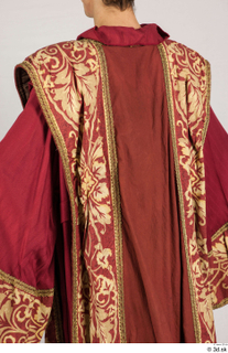  Photos Medieval Monarch in red suit 1 Gold decoration Medieval Clothing Medieval Monarcha Red Habit upper body 0005.jpg